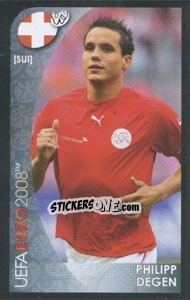 Sticker Philipp Degen - UEFA Euro Austria-Switzerland 2008. Mini sticker-set n. 6 - Panini