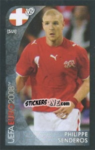 Cromo Philippe Senderos - UEFA Euro Austria-Switzerland 2008. Mini sticker-set - Panini