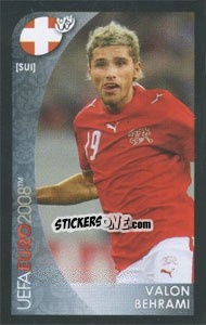 Figurina Valon Behrami - UEFA Euro Austria-Switzerland 2008. Mini sticker-set - Panini