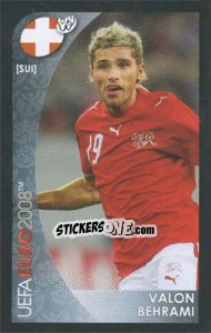 Sticker Valon Behrami - UEFA Euro Austria-Switzerland 2008. Mini sticker-set n. 9 - Panini