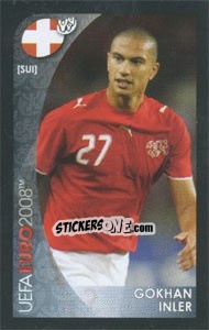 Figurina Gökhan Inler - UEFA Euro Austria-Switzerland 2008. Mini sticker-set - Panini