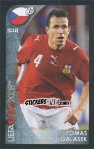 Cromo Tomas Galasek - UEFA Euro Austria-Switzerland 2008. Mini sticker-set - Panini