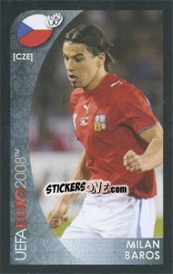 Sticker Milan Baros - UEFA Euro Austria-Switzerland 2008. Mini sticker-set n. 25 - Panini