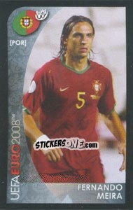 Sticker Fernando Meira - UEFA Euro Austria-Switzerland 2008. Mini sticker-set n. 30 - Panini