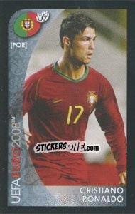 Sticker Cristiano Ronaldo - UEFA Euro Austria-Switzerland 2008. Mini sticker-set n. 36 - Panini