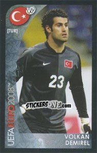 Sticker Volkan Demirel - UEFA Euro Austria-Switzerland 2008. Mini sticker-set n. 38 - Panini