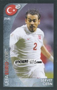Cromo Servet Cetin - UEFA Euro Austria-Switzerland 2008. Mini sticker-set - Panini