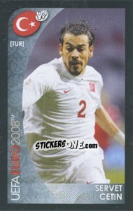 Figurina Servet Cetin - UEFA Euro Austria-Switzerland 2008. Mini sticker-set - Panini