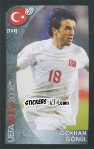 Sticker Gökhan Gönül - UEFA Euro Austria-Switzerland 2008. Mini sticker-set - Panini