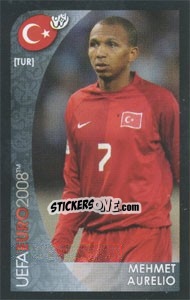 Sticker Mehmet Aurelio - UEFA Euro Austria-Switzerland 2008. Mini sticker-set n. 42 - Panini
