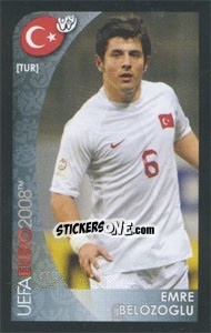 Cromo Emre Belözoglu - UEFA Euro Austria-Switzerland 2008. Mini sticker-set - Panini