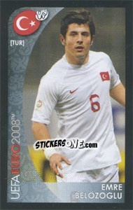 Sticker Emre Belözoglu - UEFA Euro Austria-Switzerland 2008. Mini sticker-set n. 43 - Panini