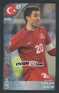 Sticker Hakan Sükür - UEFA Euro Austria-Switzerland 2008. Mini sticker-set n. 48 - Panini