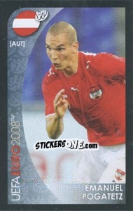 Figurina Emanuel Pogatetz - UEFA Euro Austria-Switzerland 2008. Mini sticker-set - Panini