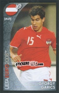 Cromo György Garics - UEFA Euro Austria-Switzerland 2008. Mini sticker-set - Panini