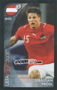 Cromo Sebastian Prödl - UEFA Euro Austria-Switzerland 2008. Mini sticker-set - Panini
