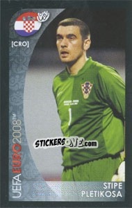 Cromo Stipe Pletikosa - UEFA Euro Austria-Switzerland 2008. Mini sticker-set - Panini