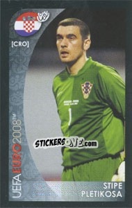 Sticker Stipe Pletikosa - UEFA Euro Austria-Switzerland 2008. Mini sticker-set n. 60 - Panini