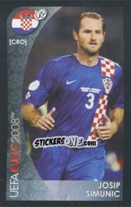 Sticker Josip Simunic - UEFA Euro Austria-Switzerland 2008. Mini sticker-set - Panini