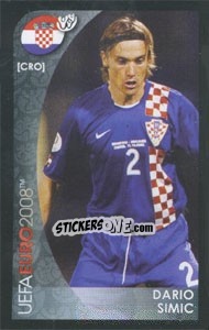 Cromo Dario Simic - UEFA Euro Austria-Switzerland 2008. Mini sticker-set - Panini