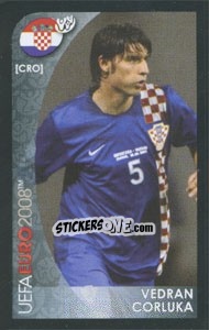 Figurina Vedran Corluka - UEFA Euro Austria-Switzerland 2008. Mini sticker-set - Panini