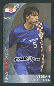 Sticker Vedran Corluka - UEFA Euro Austria-Switzerland 2008. Mini sticker-set n. 63 - Panini