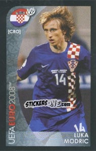 Sticker Luka Modric - UEFA Euro Austria-Switzerland 2008. Mini sticker-set n. 65 - Panini
