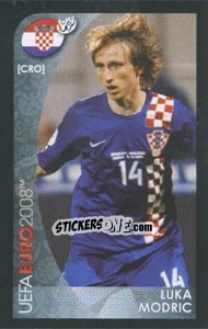 Figurina Luka Modric - UEFA Euro Austria-Switzerland 2008. Mini sticker-set - Panini