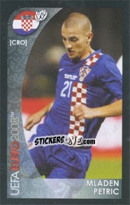 Cromo Mladen Petric - UEFA Euro Austria-Switzerland 2008. Mini sticker-set - Panini