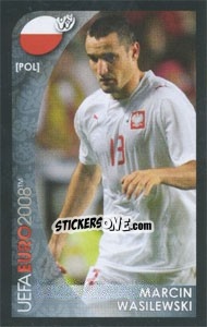 Cromo Marcin Wasilewski - UEFA Euro Austria-Switzerland 2008. Mini sticker-set - Panini