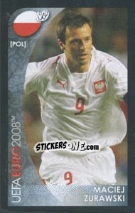 Cromo Maciej Zurawski - UEFA Euro Austria-Switzerland 2008. Mini sticker-set - Panini