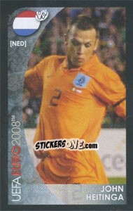 Cromo John Heitinga - UEFA Euro Austria-Switzerland 2008. Mini sticker-set - Panini
