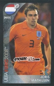 Sticker Joris Mathijsen - UEFA Euro Austria-Switzerland 2008. Mini sticker-set n. 96 - Panini