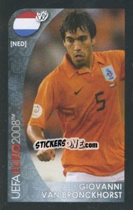 Sticker Giovanni Van Bronckhorst - UEFA Euro Austria-Switzerland 2008. Mini sticker-set n. 97 - Panini