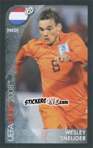 Sticker Wesley Sneijder - UEFA Euro Austria-Switzerland 2008. Mini sticker-set - Panini