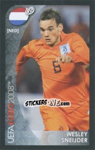 Sticker Wesley Sneijder - UEFA Euro Austria-Switzerland 2008. Mini sticker-set n. 99 - Panini