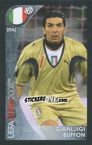 Figurina Gianluigi Buffon - UEFA Euro Austria-Switzerland 2008. Mini sticker-set - Panini