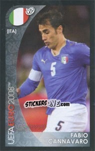 Sticker Fabio Cannavaro - UEFA Euro Austria-Switzerland 2008. Mini sticker-set - Panini