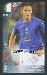 Sticker Marco Materazzi - UEFA Euro Austria-Switzerland 2008. Mini sticker-set n. 106 - Panini