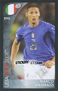 Figurina Marco Materazzi - UEFA Euro Austria-Switzerland 2008. Mini sticker-set - Panini