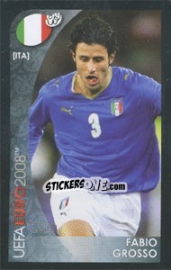 Sticker Fabio Grosso - UEFA Euro Austria-Switzerland 2008. Mini sticker-set n. 107 - Panini