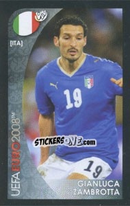 Sticker Gianluca Zambrotta - UEFA Euro Austria-Switzerland 2008. Mini sticker-set - Panini