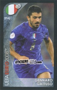 Sticker Gennaro Gattuso - UEFA Euro Austria-Switzerland 2008. Mini sticker-set - Panini