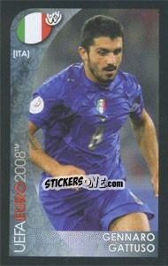 Sticker Gennaro Gattuso - UEFA Euro Austria-Switzerland 2008. Mini sticker-set n. 109 - Panini