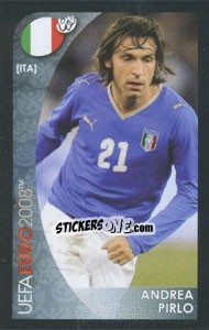 Sticker Andrea Pirlo - UEFA Euro Austria-Switzerland 2008. Mini sticker-set n. 111 - Panini