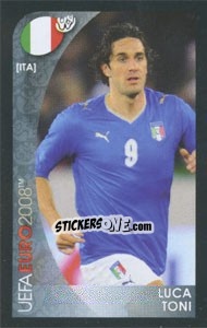 Cromo Luca Toni - UEFA Euro Austria-Switzerland 2008. Mini sticker-set - Panini