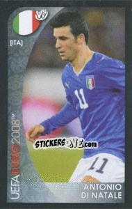 Cromo Antonio Di Natale - UEFA Euro Austria-Switzerland 2008. Mini sticker-set - Panini