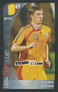 Sticker Dorin Goian - UEFA Euro Austria-Switzerland 2008. Mini sticker-set n. 117 - Panini