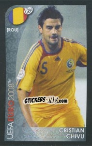 Sticker Cristian Chivu - UEFA Euro Austria-Switzerland 2008. Mini sticker-set - Panini