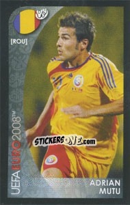 Sticker Adrian Mutu - UEFA Euro Austria-Switzerland 2008. Mini sticker-set n. 125 - Panini